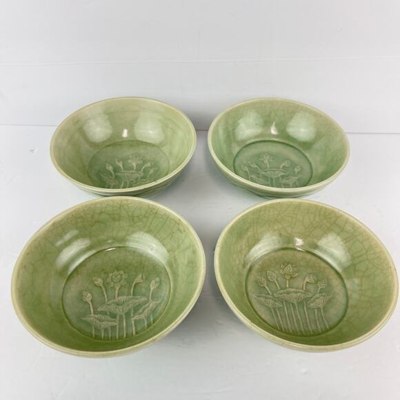 Novica Artisan Celadon Ceramic Bowls Set Of 4 - Picture 1 of 7